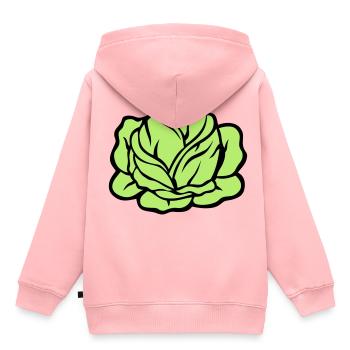 chou choux legume 403 - Sweat Premium à capuche enfant bio - rose - Dos - AI Model Kid Female (0cm)