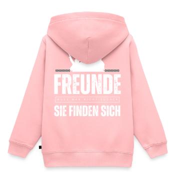 Beste Freunde FREUND Kumpel Kumpels - Kinder Premium Organic Hoodie - Rosa - Hinten - AI Model Kid Female (0cm)