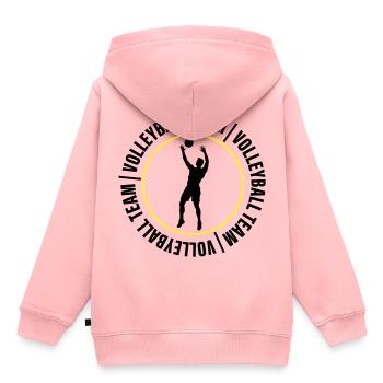 Volleyball Team Verein Spieler - Kinder Premium Organic Hoodie - Rosa - Hinten - AI Model Kid Female (0cm)