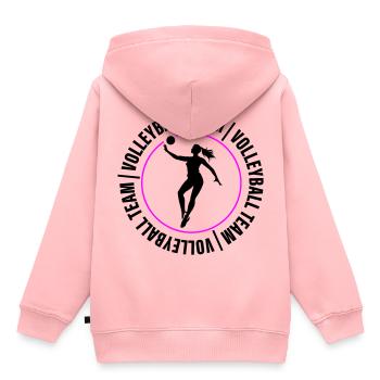 Volleyball Team Verein Spielerin - Kinder Premium Organic Hoodie - Rosa - Hinten - AI Model Kid Female (0cm)