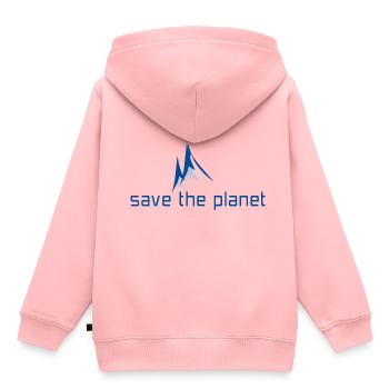 save the Planet - Kinder Premium Organic Hoodie - Rosa - Hinten - AI Model Kid Female (0cm)