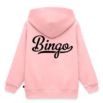 BINGO - Kinder Premium Organic Hoodie - Rosa - Hinten - AI Model Kid Female (0cm)