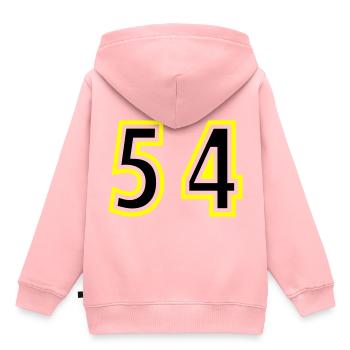 54 Nombre Collège - Sweat Premium à capuche enfant bio - rose - Dos - AI Model Kid Female (0cm)