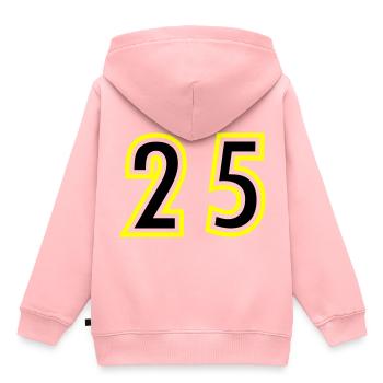 25 Number College - Kids Premium Organic Hoodie - rose - Back - AI Model Kid Female (0cm)