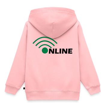 Online - Kinder Premium Organic Hoodie - Rosa - Hinten - AI Model Kid Female (0cm)