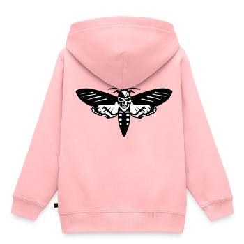 Schmetterlingskopf des Todes - Kinder Premium Organic Hoodie - Rosa - Hinten - AI Model Kid Female (0cm)