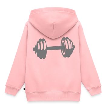 gewicht haltere cross Krafttraining - Kinder Premium Organic Hoodie - Rosa - Hinten - AI Model Kid Female (0cm)