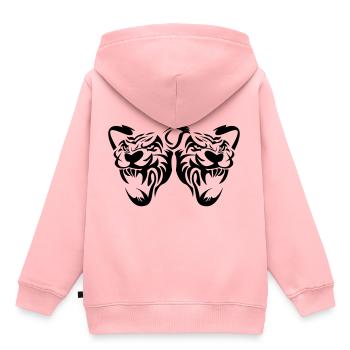 tiger head panther cat - Kids Premium Organic Hoodie - rose - Back - AI Model Kid Female (0cm)