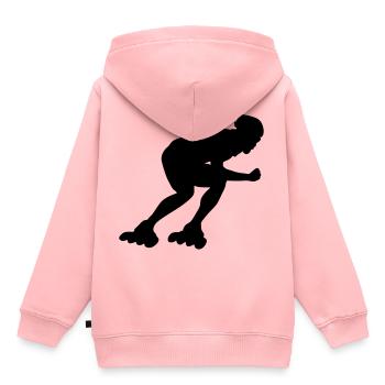 inline skating - Kinder Premium Organic Hoodie - Rosa - Hinten - AI Model Kid Female (0cm)