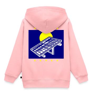Photovoltaik Anlage Solar Energie - Kinder Premium Organic Hoodie - Rosa - Hinten - AI Model Kid Female (0cm)