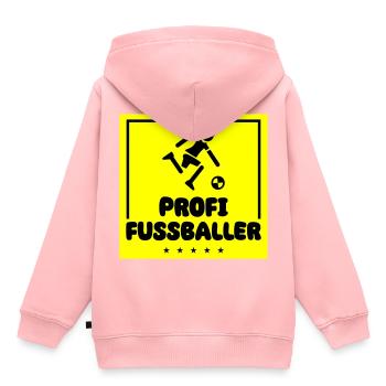 Football professionnel - Sweat Premium à capuche enfant bio - rose - Dos - AI Model Kid Female (0cm)