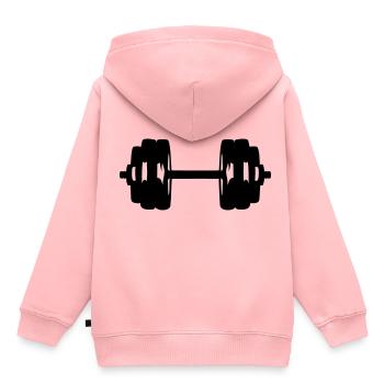weight lifting bodybuilding weight 2 05 - Kids Premium Organic Hoodie - rose - Back - AI Model Kid Female (0cm)
