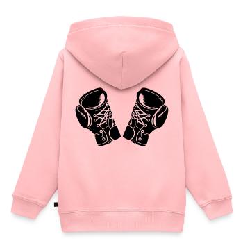 Gants de boxe Symbole Boxe - Sweat Premium à capuche enfant bio - rose - Dos - AI Model Kid Female (0cm)