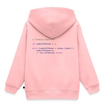 Programmierer Code Schäfchen zählen Logik - Kinder Premium Organic Hoodie - Rosa - Hinten - AI Model Kid Female (0cm)
