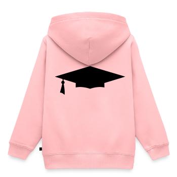 diploma hoed pictogram 12 - Kinder Premium hoodie biologisch - roze - Achter - AI Model Kid Female (0cm)
