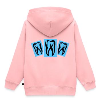 Zahn Dental Zahnarzt Icon - Kinder Premium Organic Hoodie - Rosa - Hinten - AI Model Kid Female (0cm)