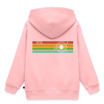 RETRO VINYL - Kinder Premium Organic Hoodie - Rosa - Hinten - AI Model Kid Female (0cm)