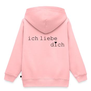Je t’aime - Sweat Premium à capuche enfant bio - rose - Dos - AI Model Kid Female (0cm)