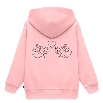 Stinker Comic Couple Love - Kids Premium Organic Hoodie - rose - Back - AI Model Kid Female (0cm)