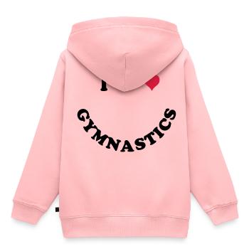 Gymnastik - Kinder Premium Organic Hoodie - Rosa - Hinten - AI Model Kid Female (0cm)