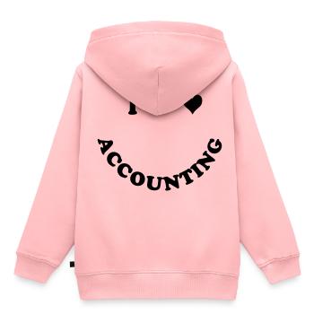 Buchhalter - Kinder Premium Organic Hoodie - Rosa - Hinten - AI Model Kid Female (0cm)