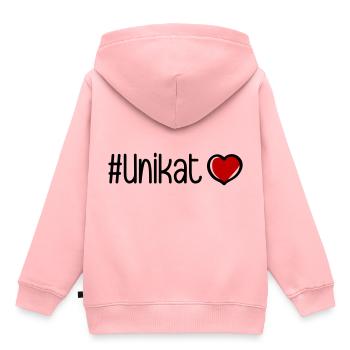 Un cœur unique en son genre - Sweat Premium à capuche enfant bio - rose - Dos - AI Model Kid Female (0cm)