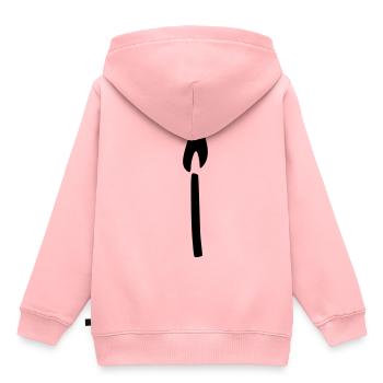 Bougie d’allumette - Sweat Premium à capuche enfant bio - rose - Dos - AI Model Kid Female (0cm)