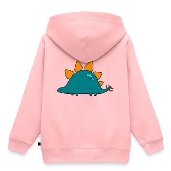 Stegosaurus - Kids Premium Organic Hoodie - rose - Back - AI Model Kid Female (0cm)