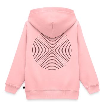 spirale - Sweat Premium à capuche enfant bio - rose - Dos - AI Model Kid Female (0cm)