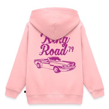 King Road 79 - Sweat Premium à capuche enfant bio - rose - Dos - AI Model Kid Female (0cm)