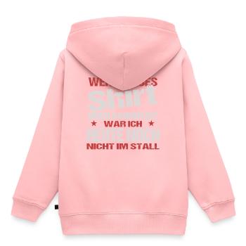 Pferde Tshirt Reiterin Pferdesprüche Geschenk - Kinder Premium Organic Hoodie - Rosa - Hinten - AI Model Kid Female (0cm)