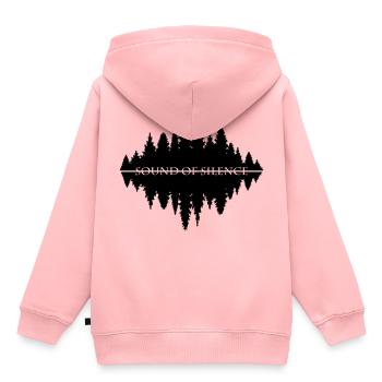 SOUND OF SILENCE - Kinder Premium Organic Hoodie - Rosa - Hinten - AI Model Kid Female (0cm)