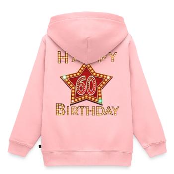 60. Geburtstag - Kinder Premium Organic Hoodie - Rosa - Hinten - AI Model Kid Female (0cm)