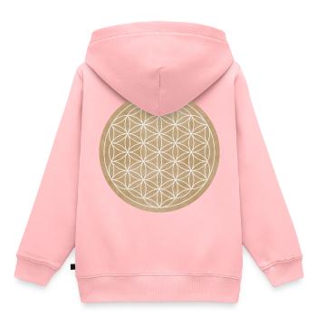 SYMBOL - FLOWER of LIFE - positive ENERGY - Kids Premium Organic Hoodie - rose - Back - AI Model Kid Female (0cm)