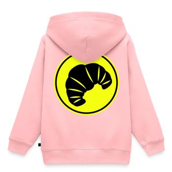 Croissant icon - Kids Premium Organic Hoodie - rose - Back - AI Model Kid Female (0cm)
