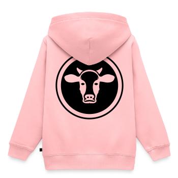 Tête de bœuf - Sweat Premium à capuche enfant bio - rose - Dos - AI Model Kid Female (0cm)