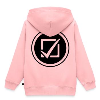 Cochez la case - Sweat Premium à capuche enfant bio - rose - Dos - AI Model Kid Female (0cm)
