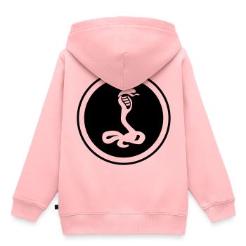 Cobra serpent - Sweat Premium à capuche enfant bio - rose - Dos - AI Model Kid Female (0cm)