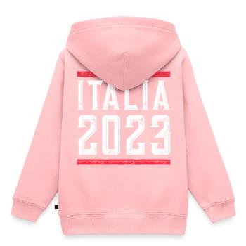 Italia 2023 - Kinder Premium Organic Hoodie - Rosa - Hinten - AI Model Kid Female (0cm)