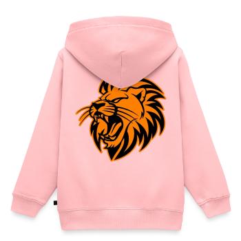 Lion Head Symbol Lion - Kids Premium Organic Hoodie - rose - Back - AI Model Kid Female (0cm)