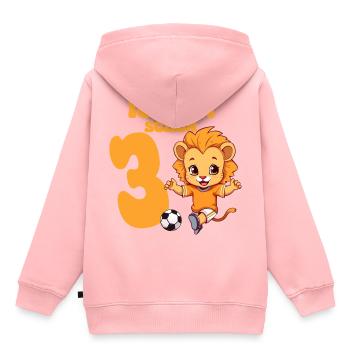 Leo Football 3rd Birthday Boys 3 Years Horoscope - Kids Premium Organic Hoodie - rose - Back - AI Model Kid Female (0cm)