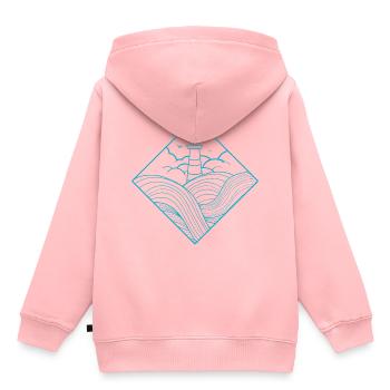 phare - Sweat Premium à capuche enfant bio - rose - Dos - AI Model Kid Female (0cm)
