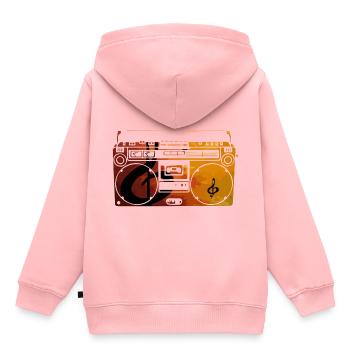 Music radio - Kids Premium Organic Hoodie - rose - Back - AI Model Kid Female (0cm)