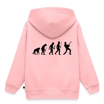 Evolution Rock - Kinder Premium Organic Hoodie - Rosa - Hinten - AI Model Kid Female (0cm)