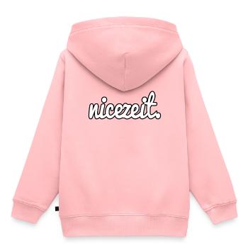temps agréable. - Sweat Premium à capuche enfant bio - rose - Dos - AI Model Kid Female (0cm)