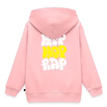 Musique hip hop rap - Sweat Premium à capuche enfant bio - rose - Dos - AI Model Kid Female (0cm)