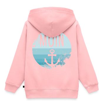 Moin Anchor Nord Allemagne Nord Hambourg Cadeau - Sweat Premium à capuche enfant bio - rose - Dos - AI Model Kid Female (0cm)