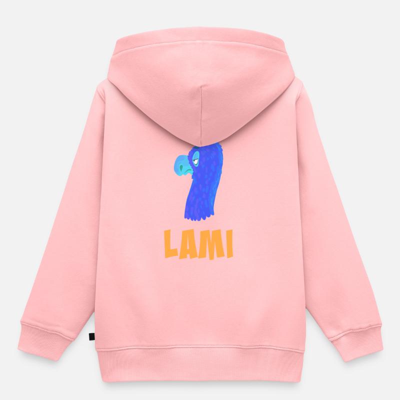 Lami das Lama - Sweat Premium à capuche enfant bio - rose