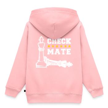 Schach Chess Schachmatt - Kinder Premium Organic Hoodie - Rosa - Hinten - AI Model Kid Female (0cm)