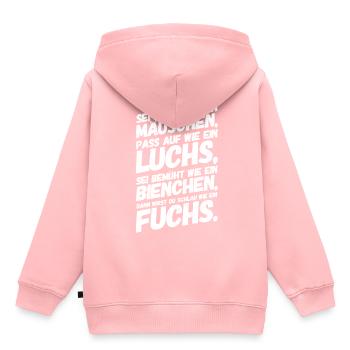 Einschulung Schulanfang Schulbeginn Tiere - Kinder Premium Organic Hoodie - Rosa - Hinten - AI Model Kid Female (0cm)